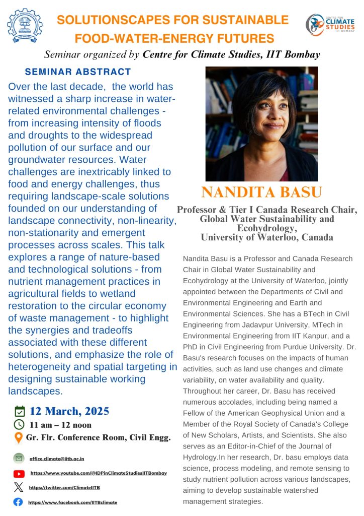 Solutionscapes for Sustainable Food-Energy-Water Futures: Nandita Basu