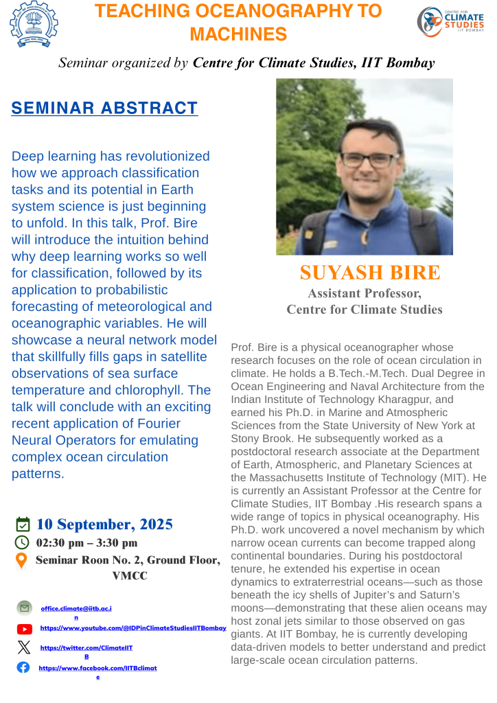 Teaching Oceanography to Machines: Prof. Suyash Bire